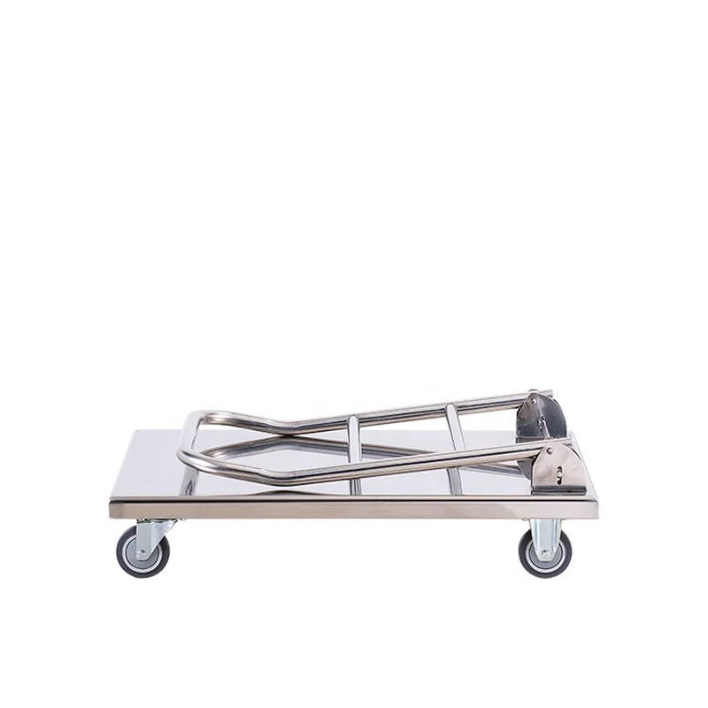 Factory Custom Stainless Steel Platform Foldable Hand Trolley For Transport Hand Carts Trolleys Heavy Duty Industrial Trolleys