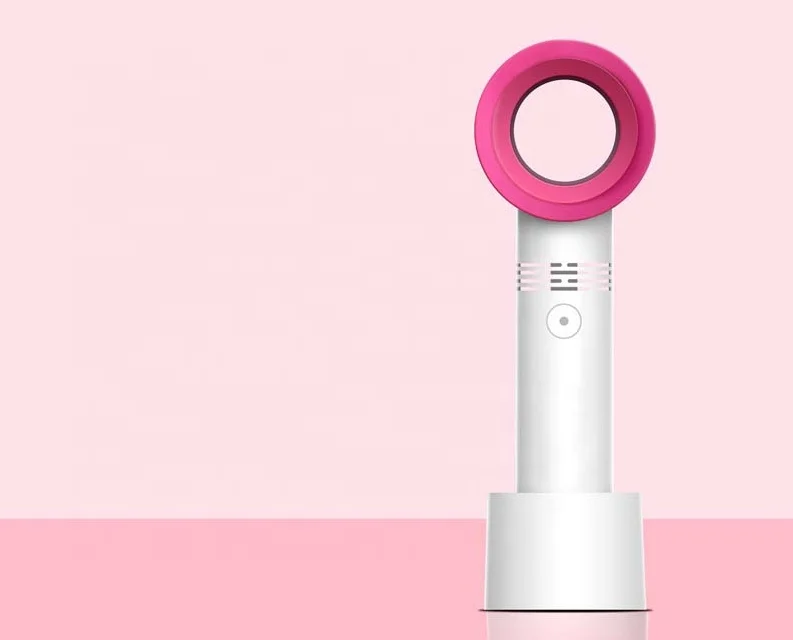 
Shenzhen factory price electric 3 speeds Micro USB electric charging portable handheld bladeless mini desktop fan 