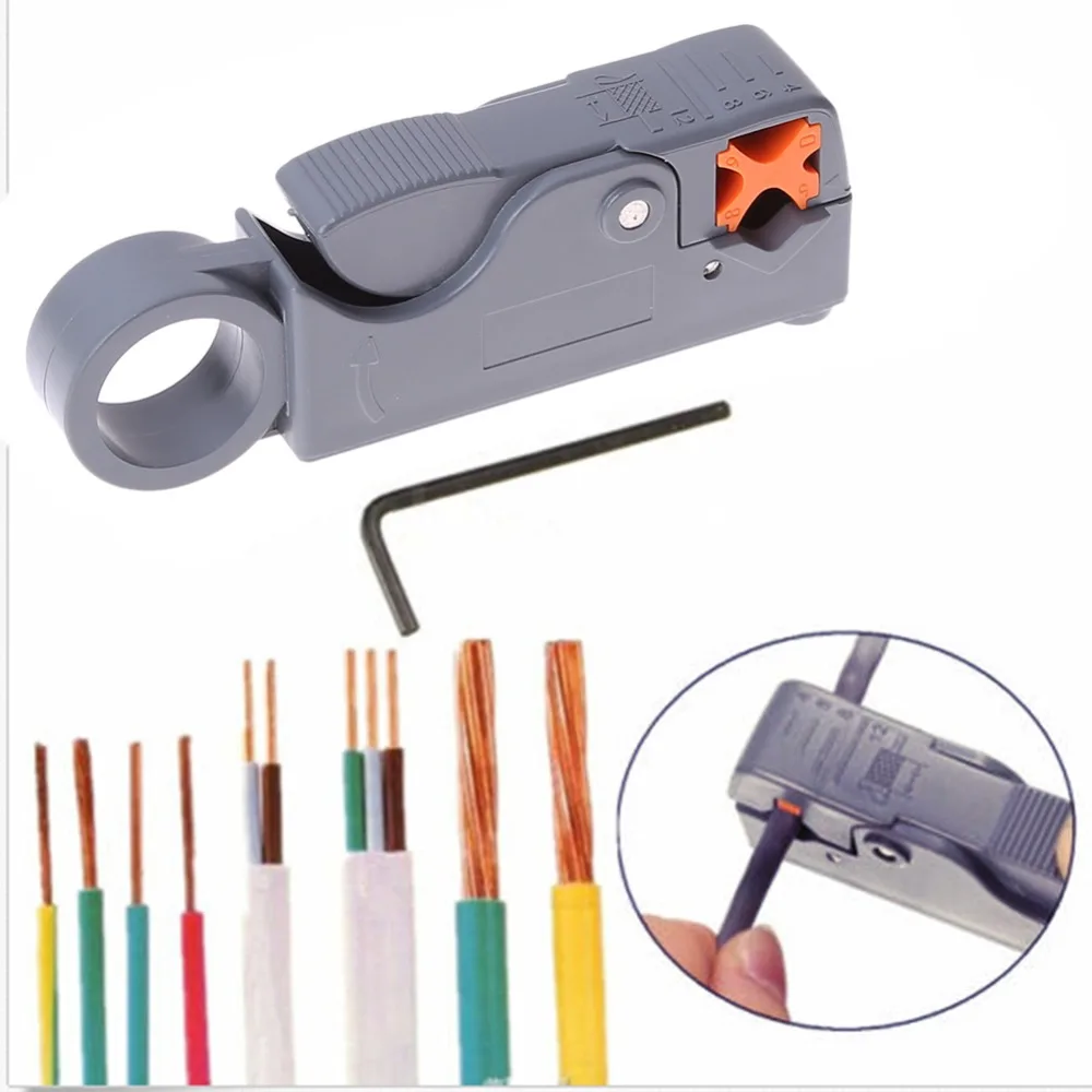 Automatic Stripping Pliers Rotary Coaxial Wire Cable Stripper Knife Wire Stripping Crimping Pliers RG59 RG6 RG7 RG11 Repair Tool