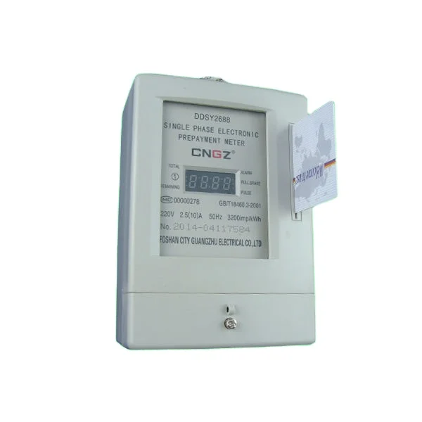 Single Phase Kwh Electricity Ic Card Electric Smart Prepaid Watt Meter