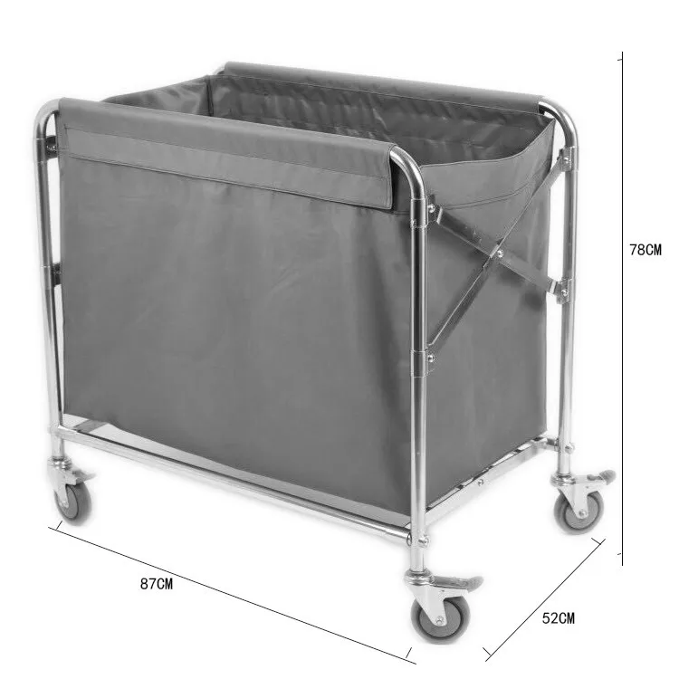 Cheap Hospital Hotel Room Metal Housekeeping Cleaning Linen Trolley Laundry cart