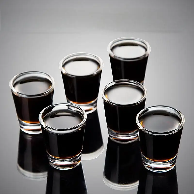 100pcs Logo printing Customized V shape Transparent Glasses tequila Whiskey 2oz shot glasses