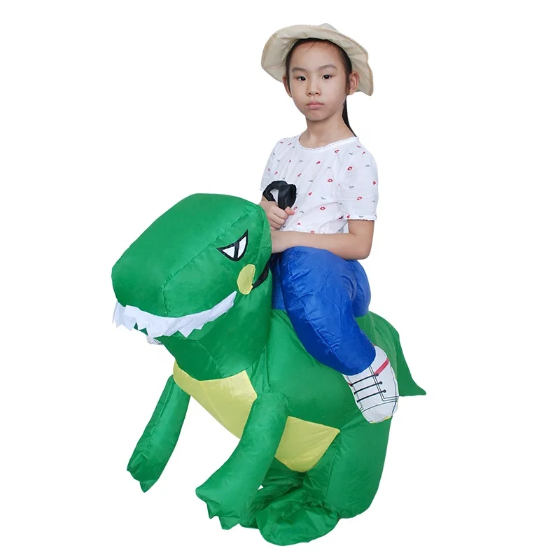 HOT selling inflatable walking dinosaur costume for kids green walking dinosaur costume