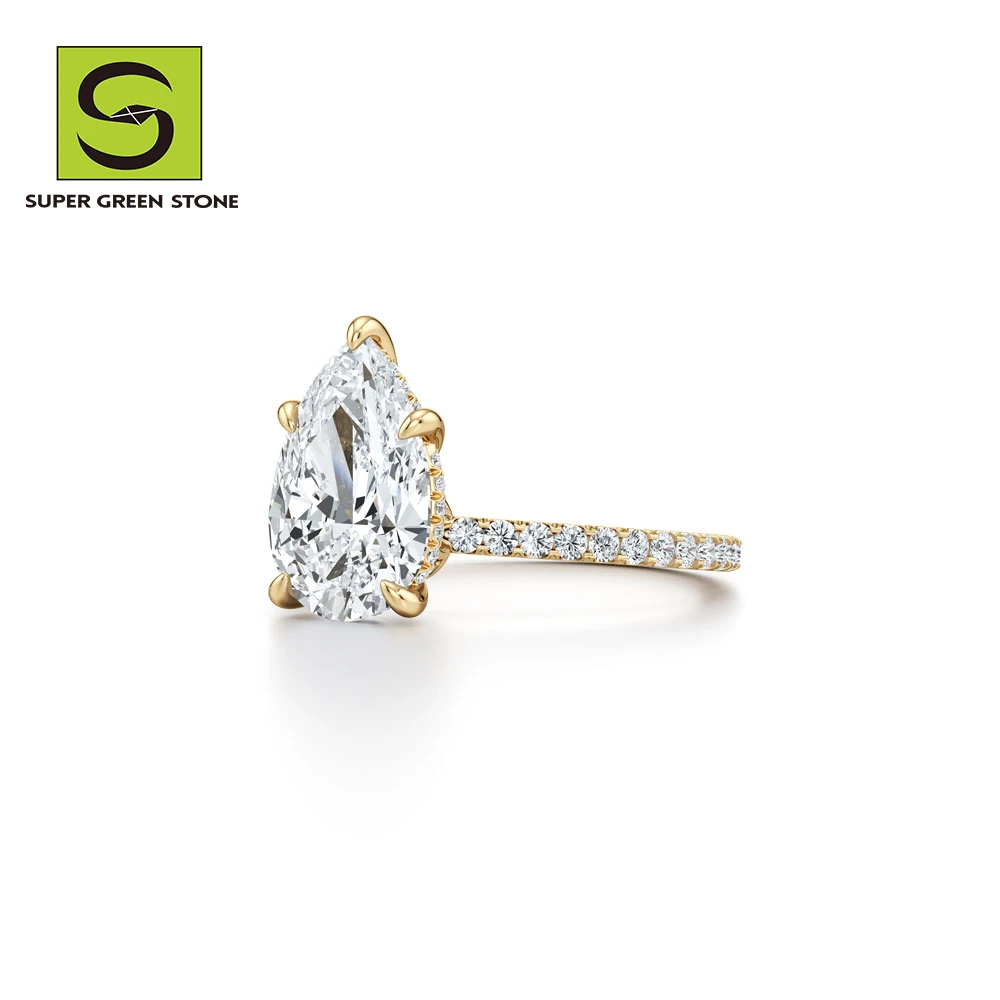 SuperGS SGSR016 Eternity Band Ring 14k Gold Lab Diamond 10k 14k 18k Fine Ring Jewelry 925 Silver Fine Jewelry Rings