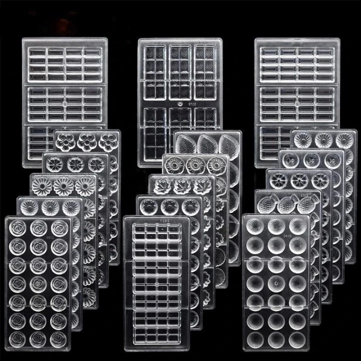 Wholesale Chocolate Mold Food Grade Homemade Chocolate Moldes De Silicone Para 3D Candy Custom Polycarbonate Chocolate Mold