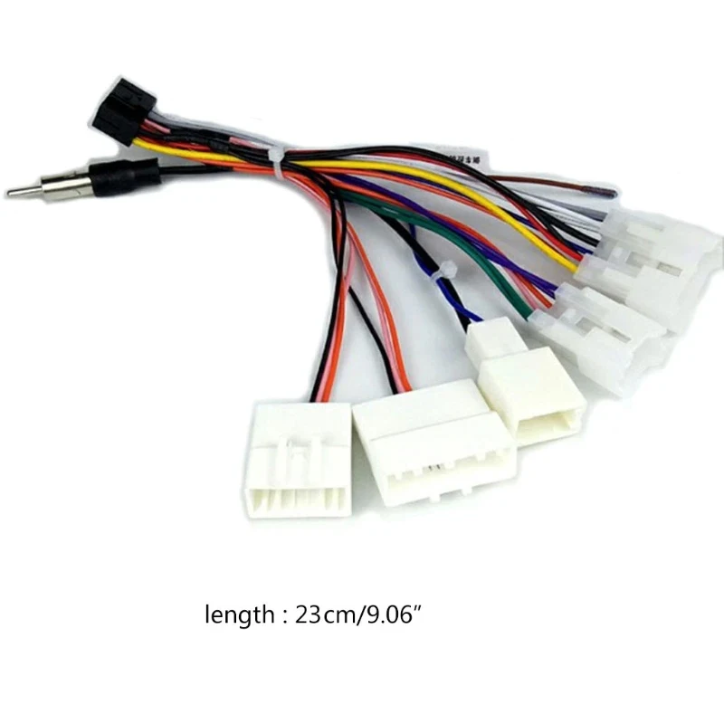 Compatible with Toyota Power Speaker Connector 16 Pin Electrical Wire Harness Receiver Stereo Installation Coded Wires