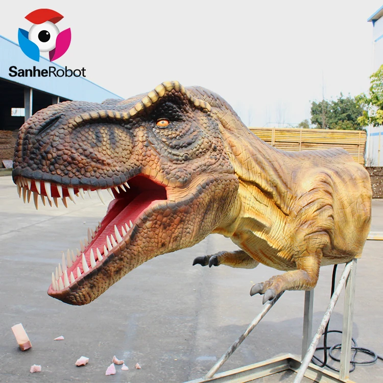 3D Life-size Animatronics Dinosaur Head t rex Wall Mounted Dinosaur Sculpture Decoration