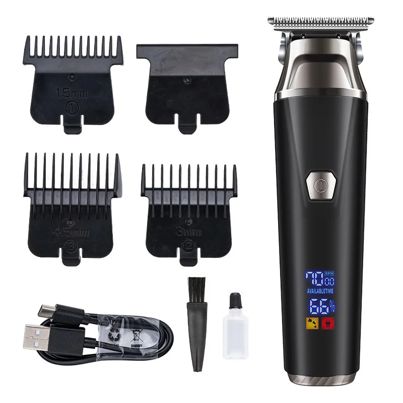 Professional Cordless Electric Shavers for Men LCD Display Barbers Hair Trimmer Clippers