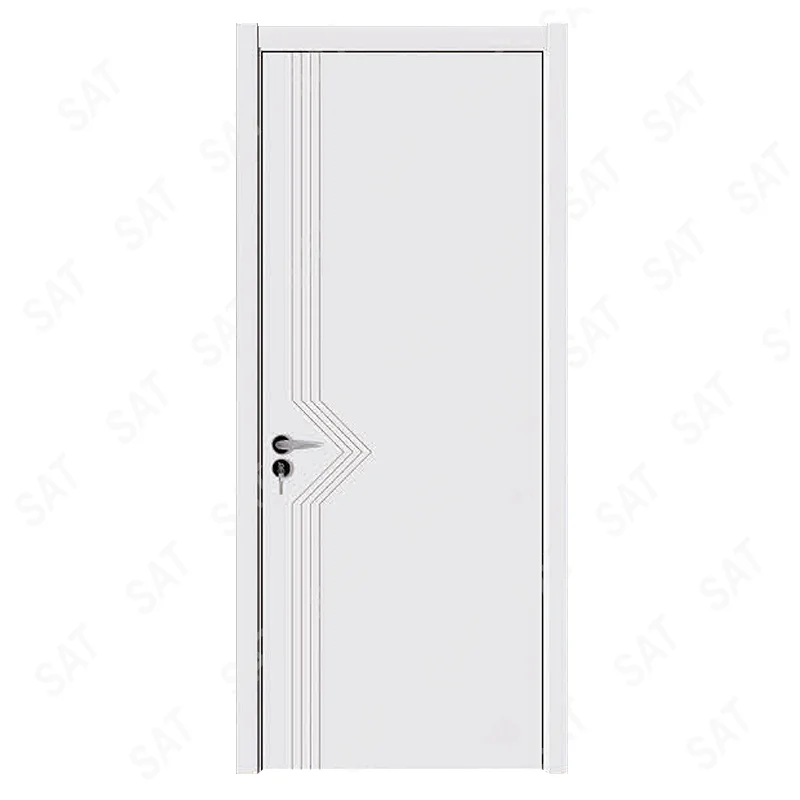 Custom Cheap Price Modern House Interior Room White Waterproof PVC Door WPC Door Design