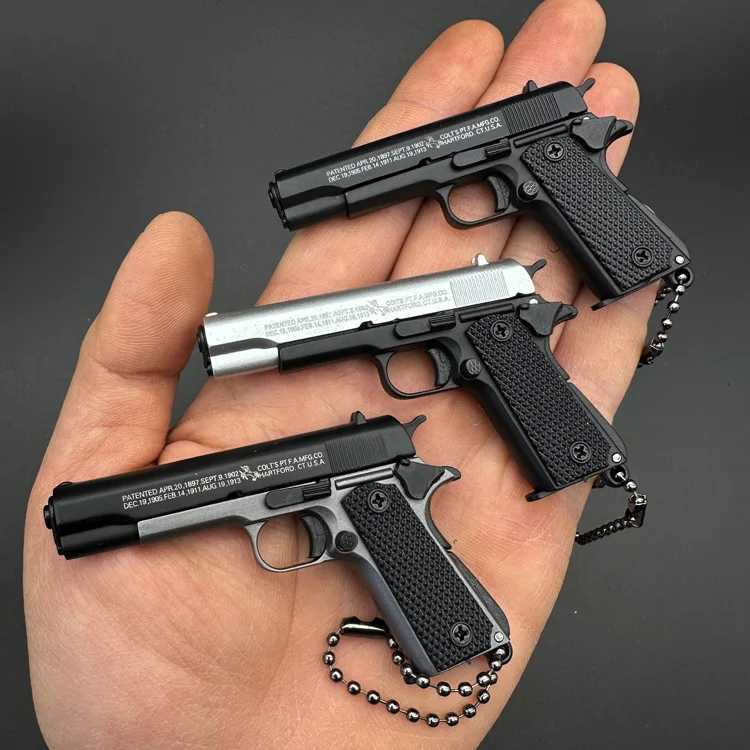 1911 мини металлический пистолет механическая модель PUBG игра 3D симулятор игрушечный для инъекций брелок детей