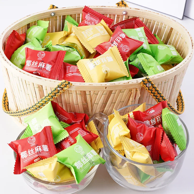 Chinese traditional desserts box pastry mixes Shredded Coconut Mochi Gnocchi with fruity flavor 30 bags