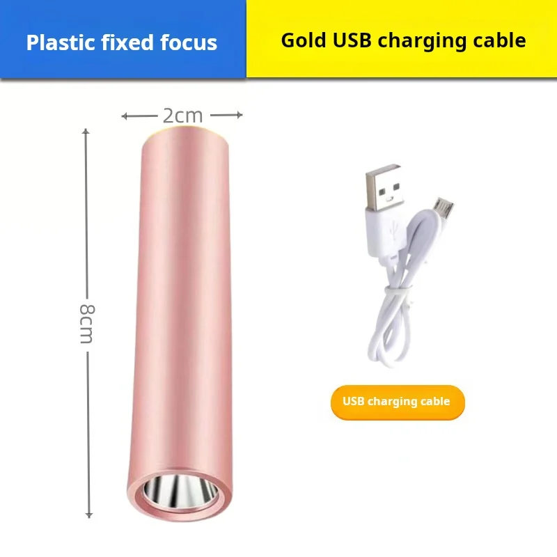 Mini Flashlight Oral Examination Usb Rechargeable Portable Working Strong Light Long Range Led Flashlight