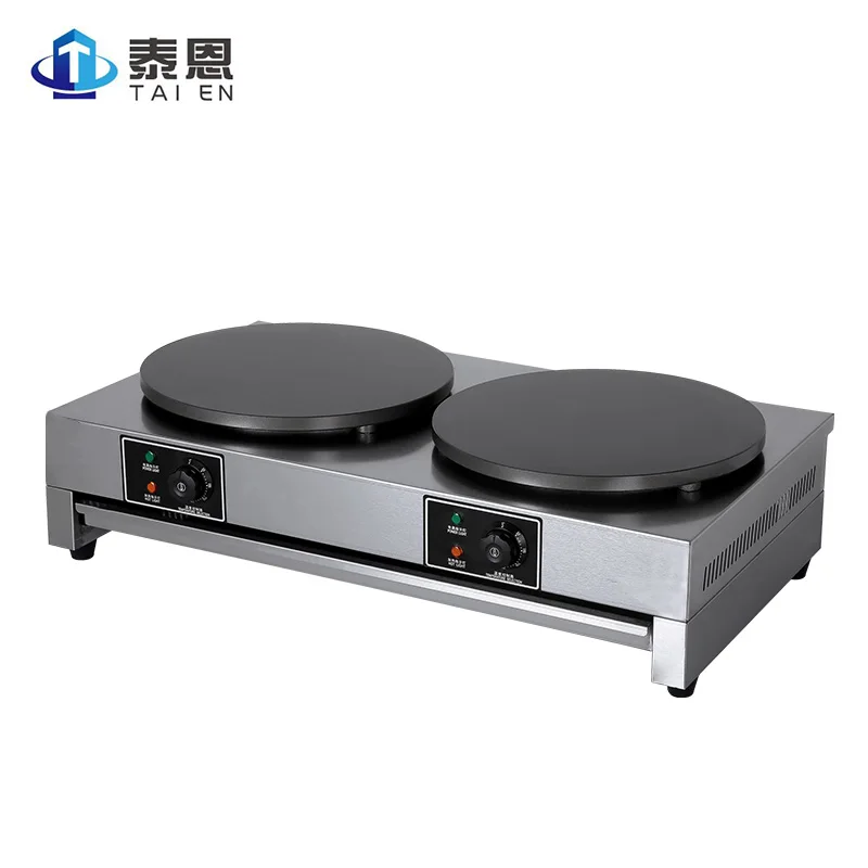 
Double Plate Commercial Tabletop Pancake Crepe Machine Electric Crepe Maker Machine 
