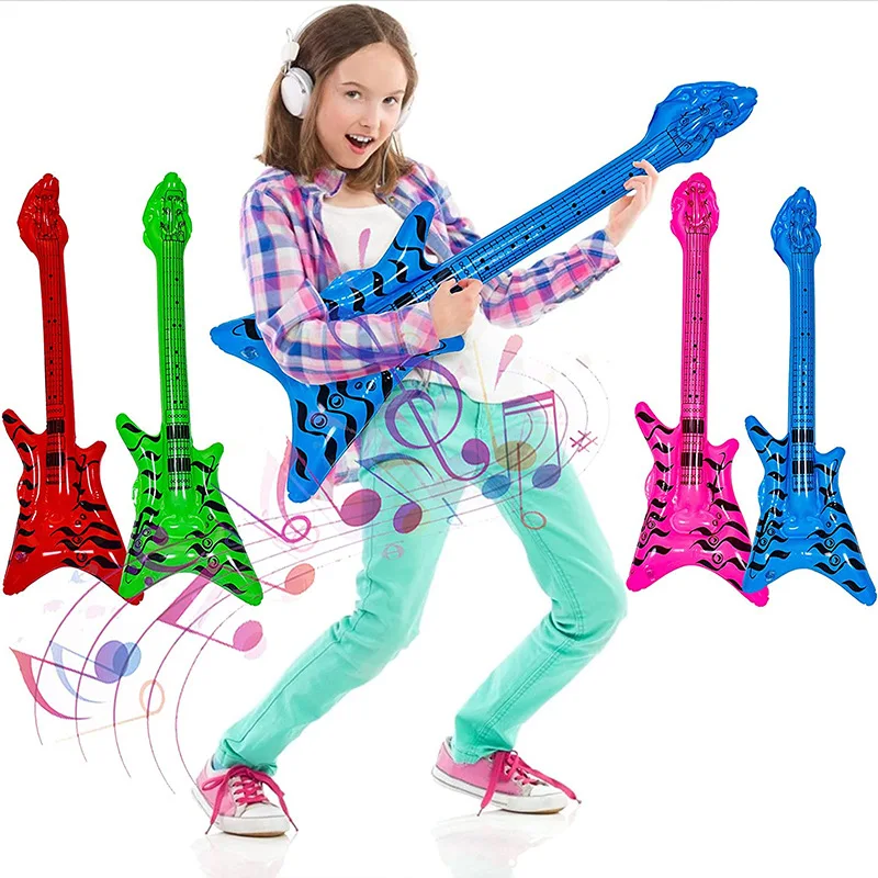 PVC Inflatable Musical Instruments Stage Props Musical Instruments Party Toys Inflatable Guitars Microphones