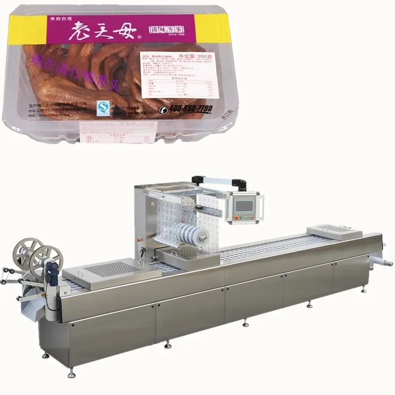 hard packaging thermo bag machine meat sausage sausage vacuum packaging machine automatic food tray sealer