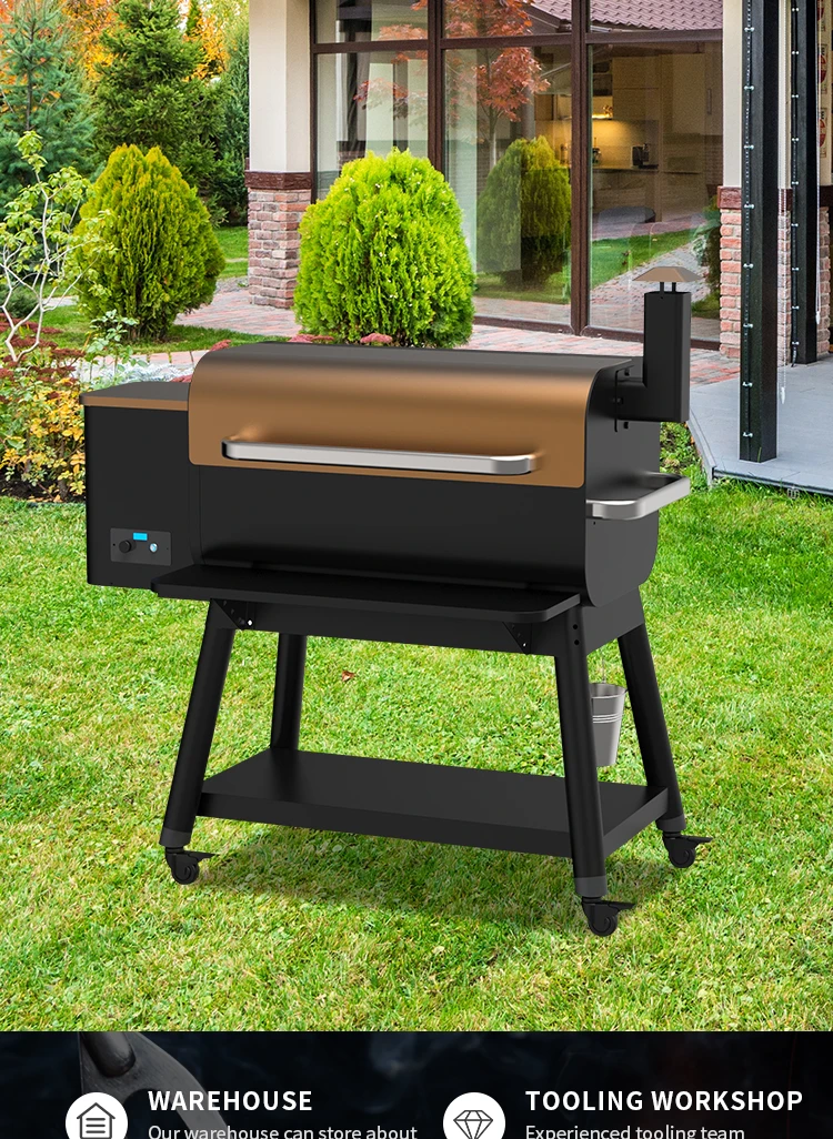 Profession ODM OEM Outdoor Garden Premium Trolley Wood Pellet Grill Smoker Barbecue Charcoal BBQ Grill