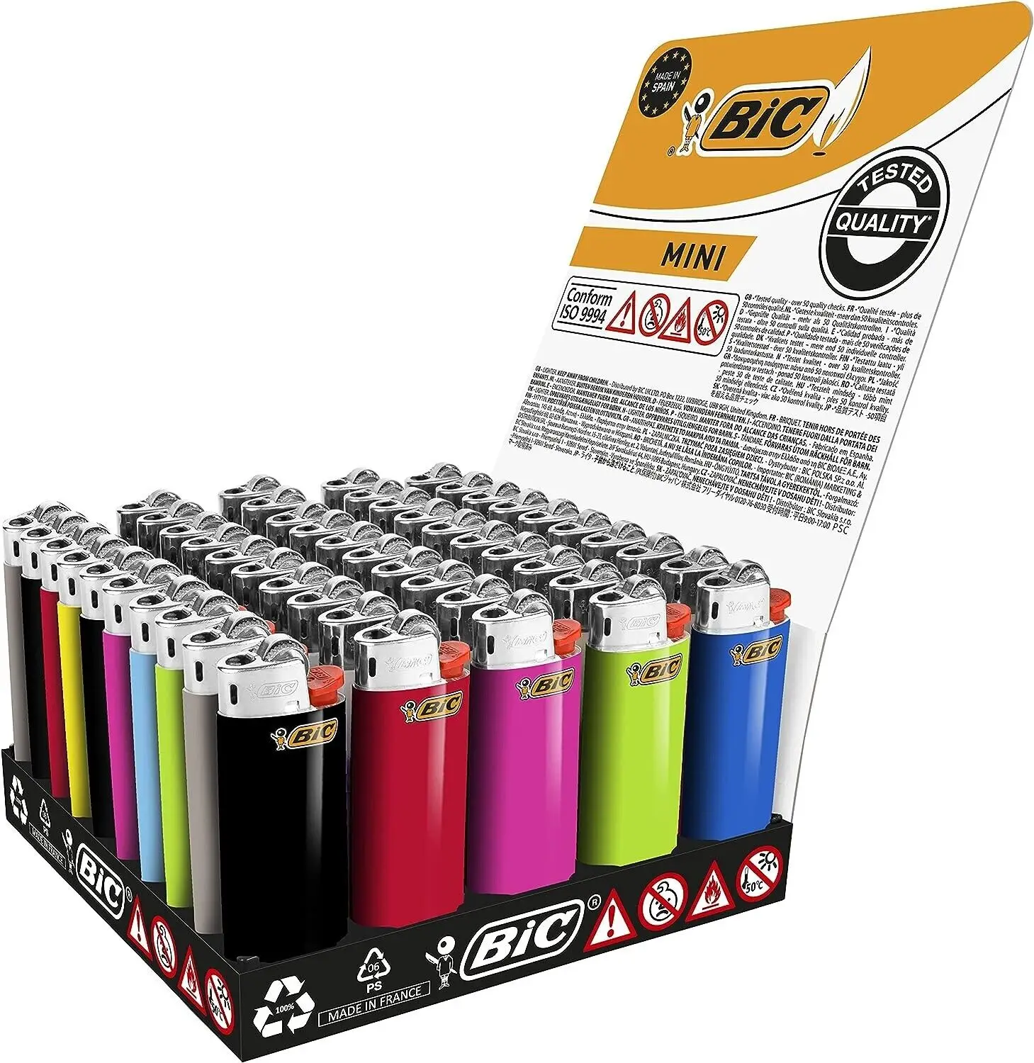 Bic Классическая сигарета разных цветов 50 Count Франция большая Макси J26 зажигалка