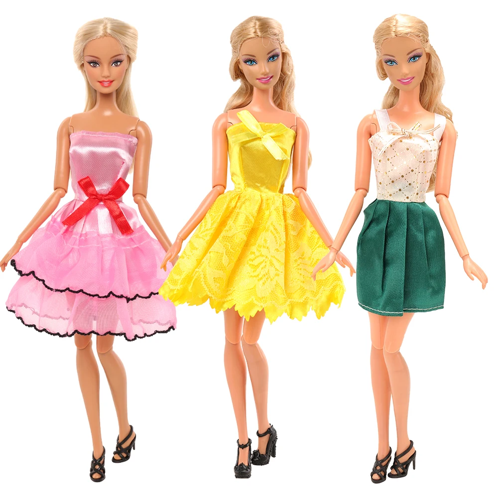 
Fashion Handmade 22 Items/Set Doll Accessories Toy=12 Dresses Random+10 Shoes For 11.5inch Girl Doll Game DIY Birthday Girl Gift 