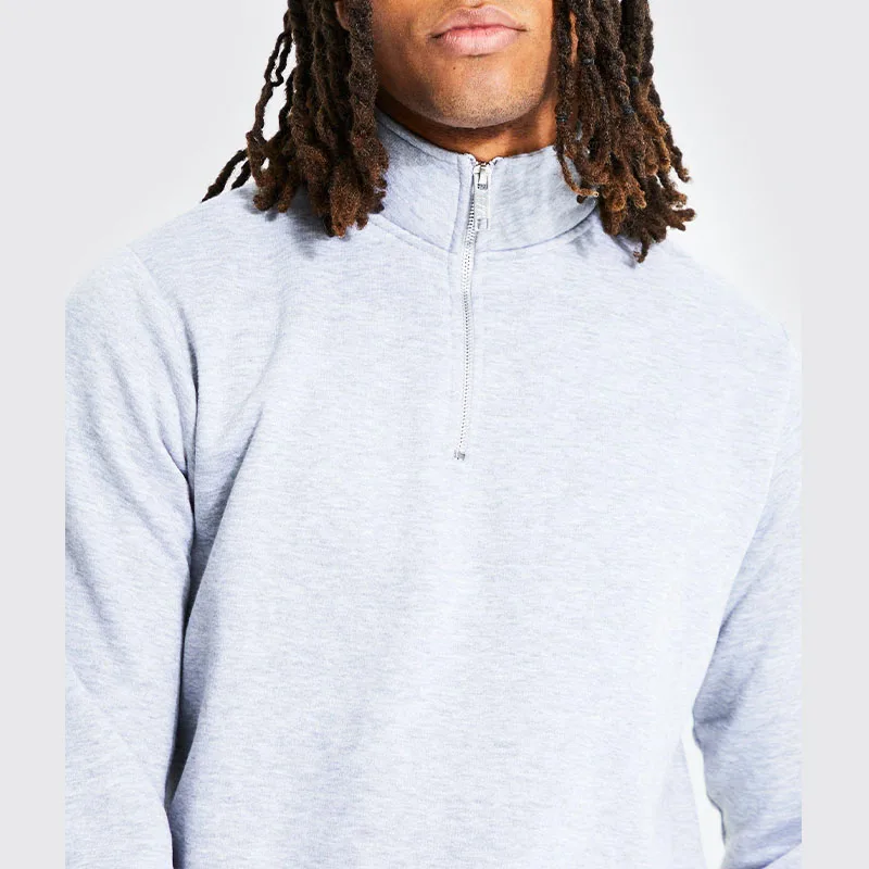 Factory Custom logo Casual zip-up High Collar Hoodie For Men