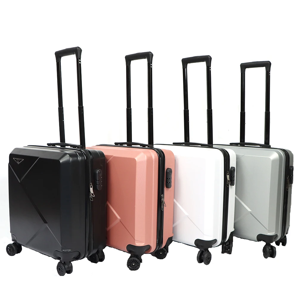 Заводская оптовая продажа по индивидуальному заказу 18 дюймов чемодан-тележка с твердым корпусом из АБС-пластика роскошная Модная студенческая Женская дорожная коробка багажная сумка