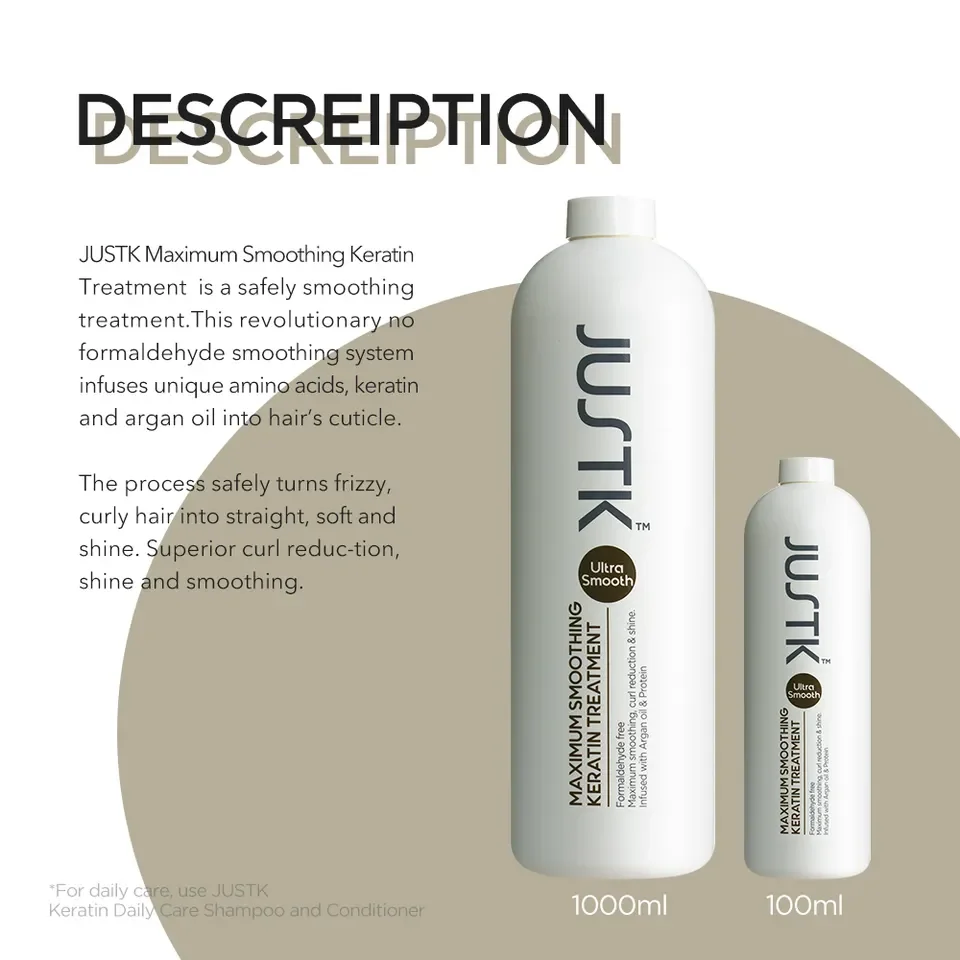 Private Label Hair Straightening Smoothing Formaldehyde Free Argan Oil Brazilian Base Keratin Treatment