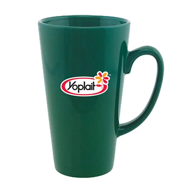 16oz cobalt color tall Latte ceramic coffee cup mug