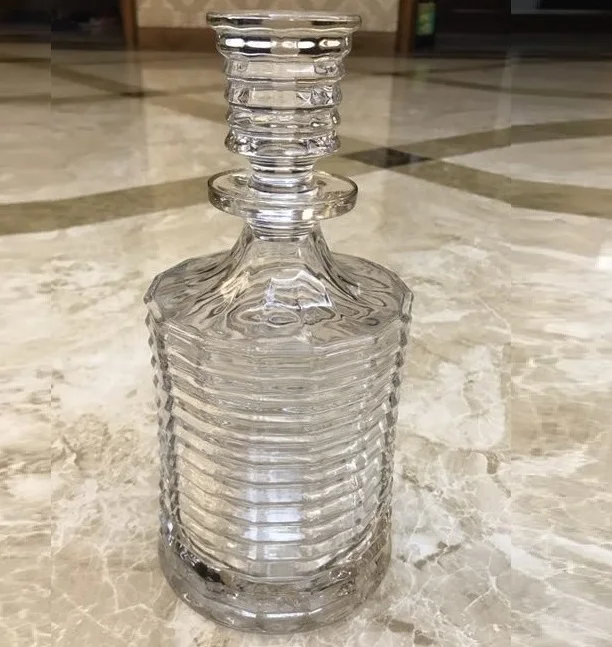 750ml 500ml fancy glass vodka alcohol spirits liquor whisky wine bottle with lid