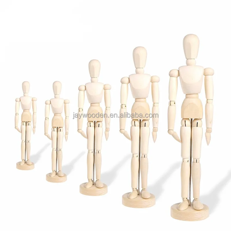 4.5 Inch 5.5 Inch 8 Inch 12 Inch 16 Inch Art Sketching Model Wood Doll Movable Joint Artist Drawing Wooden Human Body Manikin