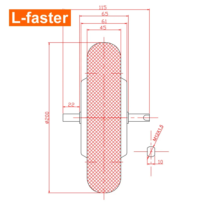 24V 36V 48V 350W 8 inch brushless hub motor wheel kit for dual drive electric scooter cart