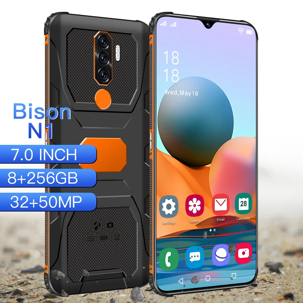 
High quality smart phone N1 10core MTK6889 7.0inch HD perforated panel 1440x3400 32MP+50MP 6000mAh android11.0 new model 