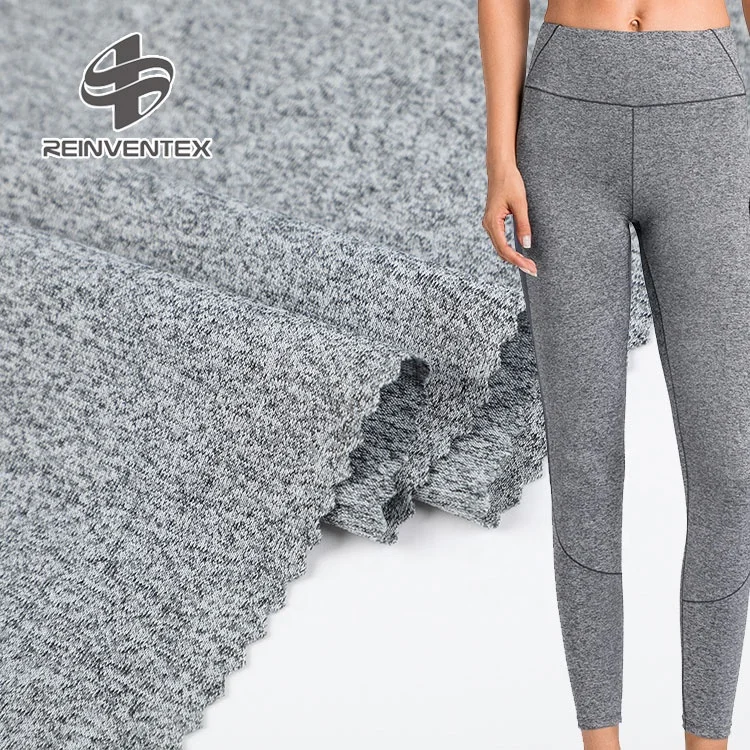 
1095 Wholesale leggings underwear knit light heather stretch grey cationic spandex fabric polyester 