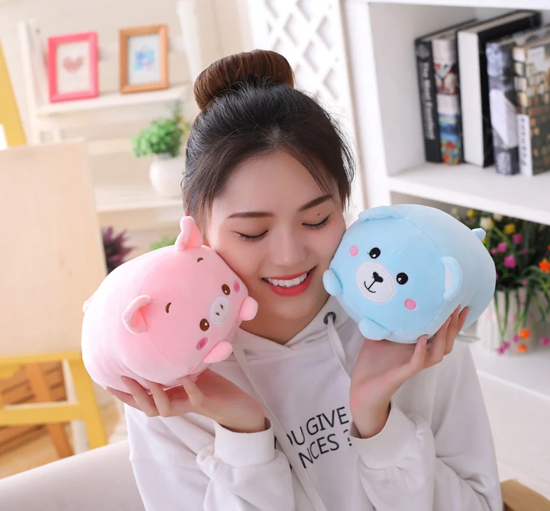 30CM Soft Animal Cartoon Pillow Cushion Cute Fat Dog Cat Totoro Penguin Pig Frog Plush Toy Stuffed Pet Toy