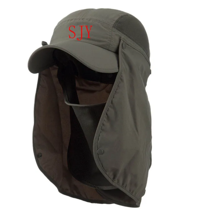Fashion Summer Outdoor Sun Protection Hats Face Cover Baseball Hat Fishing Cap Hat With Neck Flap