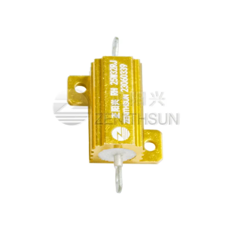 Gold Aluminum Case Resistor Metal Clad brake resistor High stability high Power 5W 50W 100W 200W 300W 500W