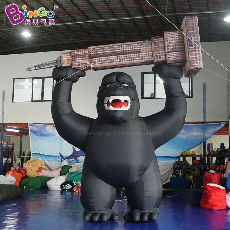 Индивидуальный логотип надувной Kingkong рекламный мультфильм обезьяна персонажи гигантская надувная Горилла для наружных мероприятий