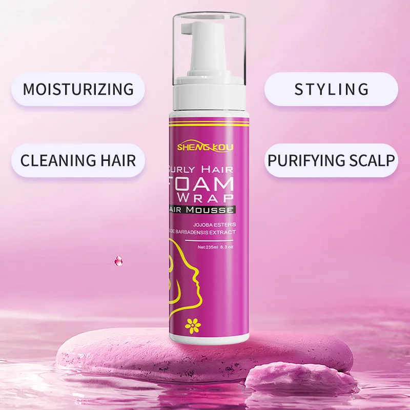 Custom Hair Product Vendor Mousse Professional Natural Styling Foam Mousse for Hair Curly Hair