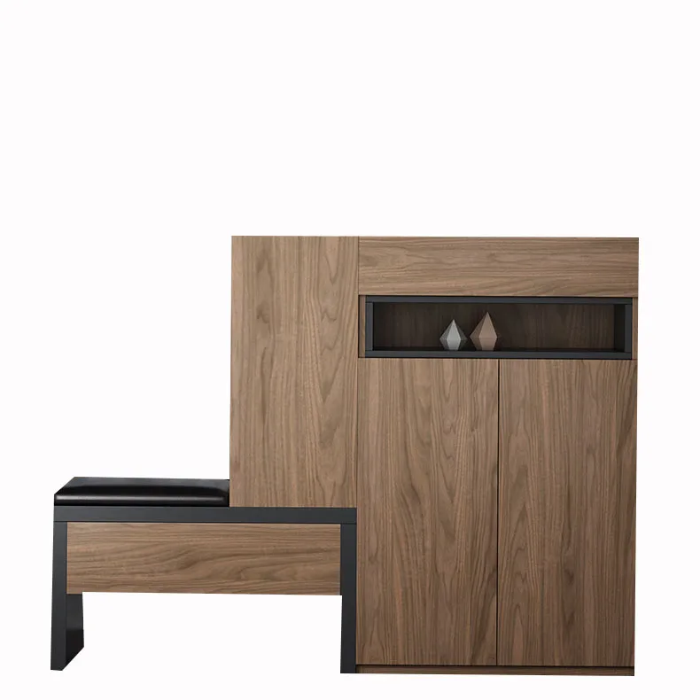 Контрактная мебель шкаф для обуви цвет грецкого ореха деревянный дома обувные стойки домашнего