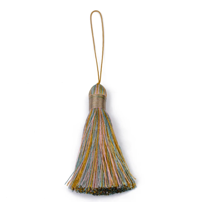 LONGJIE tassel supplier handmade polyester multi-colors decorative tassel for decoration