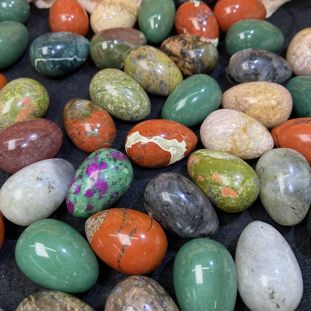 Natural Crystal Crafts Mix Material Crystal Eggs 3cm Mini Carving for Halloween gift