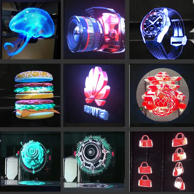 3D Holographic Advertising Machine LED HD Holographic Display Projection Fan Screen