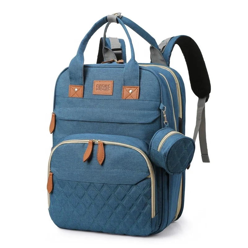 2024 Portable Travel New Born Waterproof Mommy  Backpack Stroller Strap Portable Dipper Nappy Bag  With USB Port