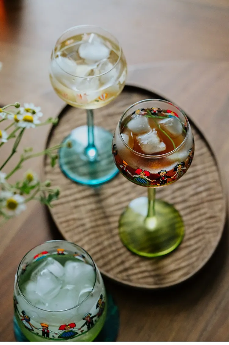 Factory Custom Painted Glass Goblets Home Decoration Gift champagne