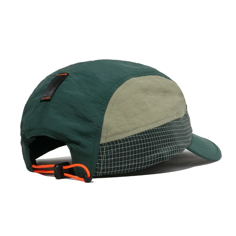 FF1108 Custom Quick Dry Baseball Cap Drawstring 5 Panel Running Camp Cap Sun Protection Cycling Hiking Camper 5 Panel Hat