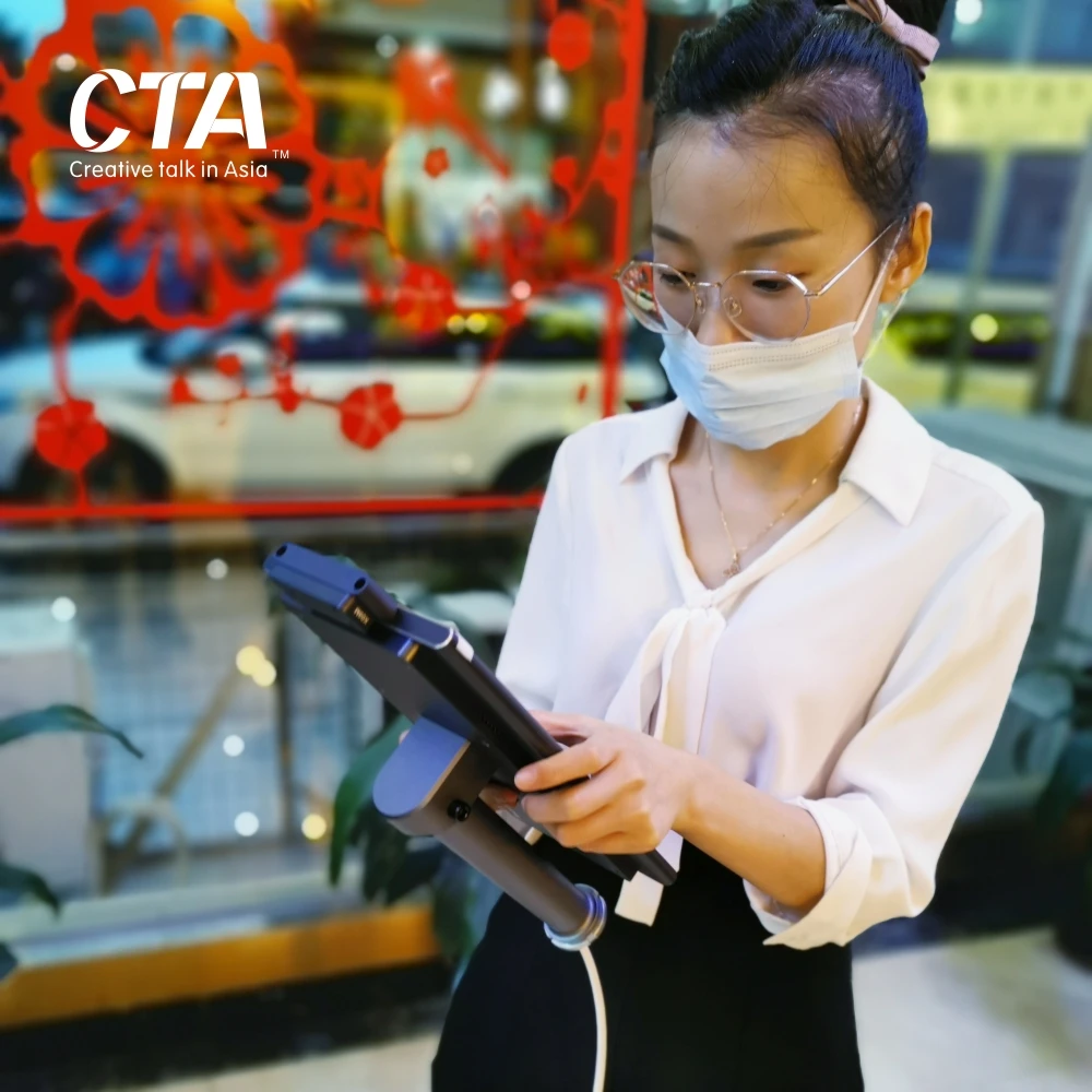 Ai 8inch dynamic thermal facial recognition system stand device body temperature measurement door access control