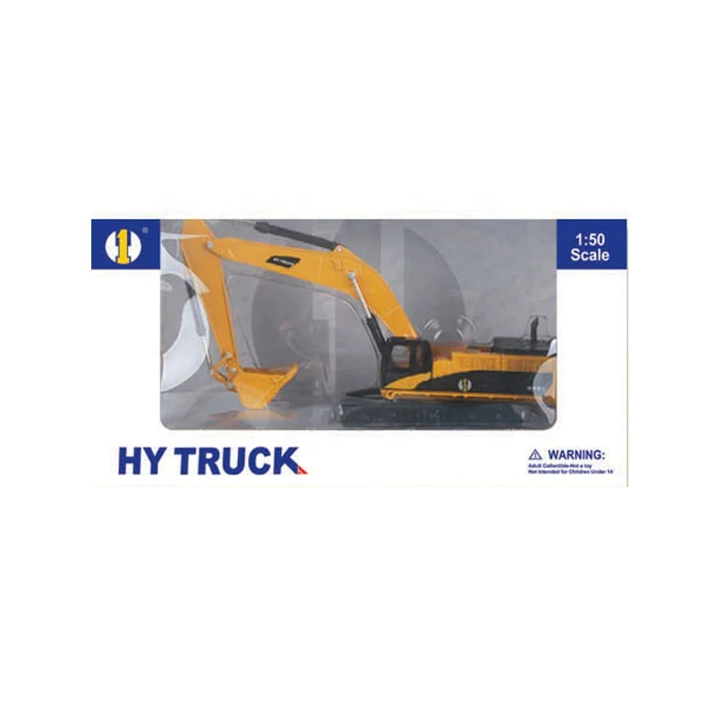 HY 1:50 free wheel diecast Hydraulic Alloy car excavator truck toy