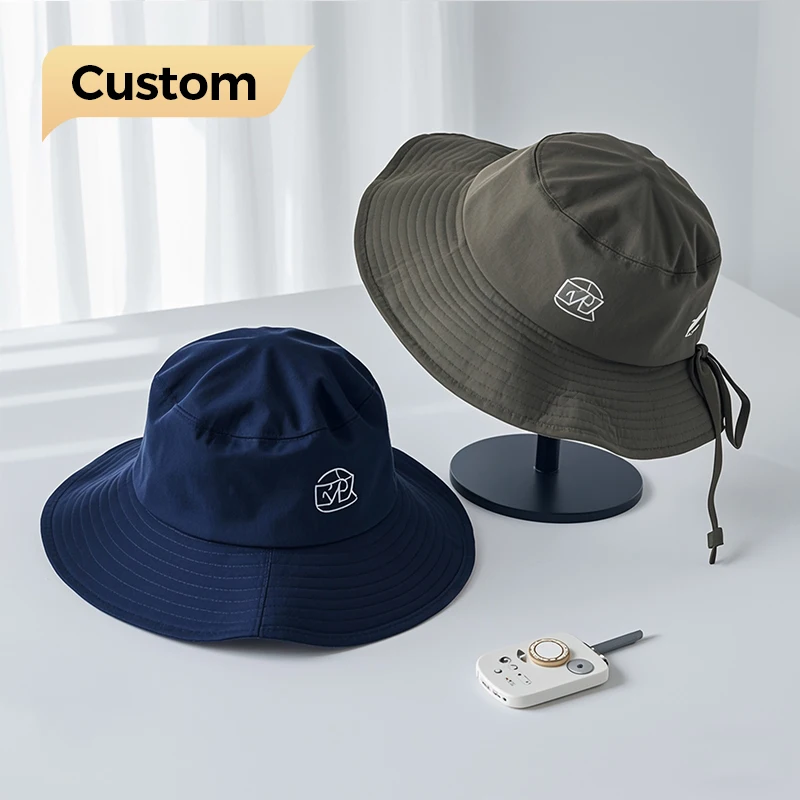 OEM ODM custom logo all over print pattern with string reversible sublimated embroidery Fisherman hat Adults  bucket hat
