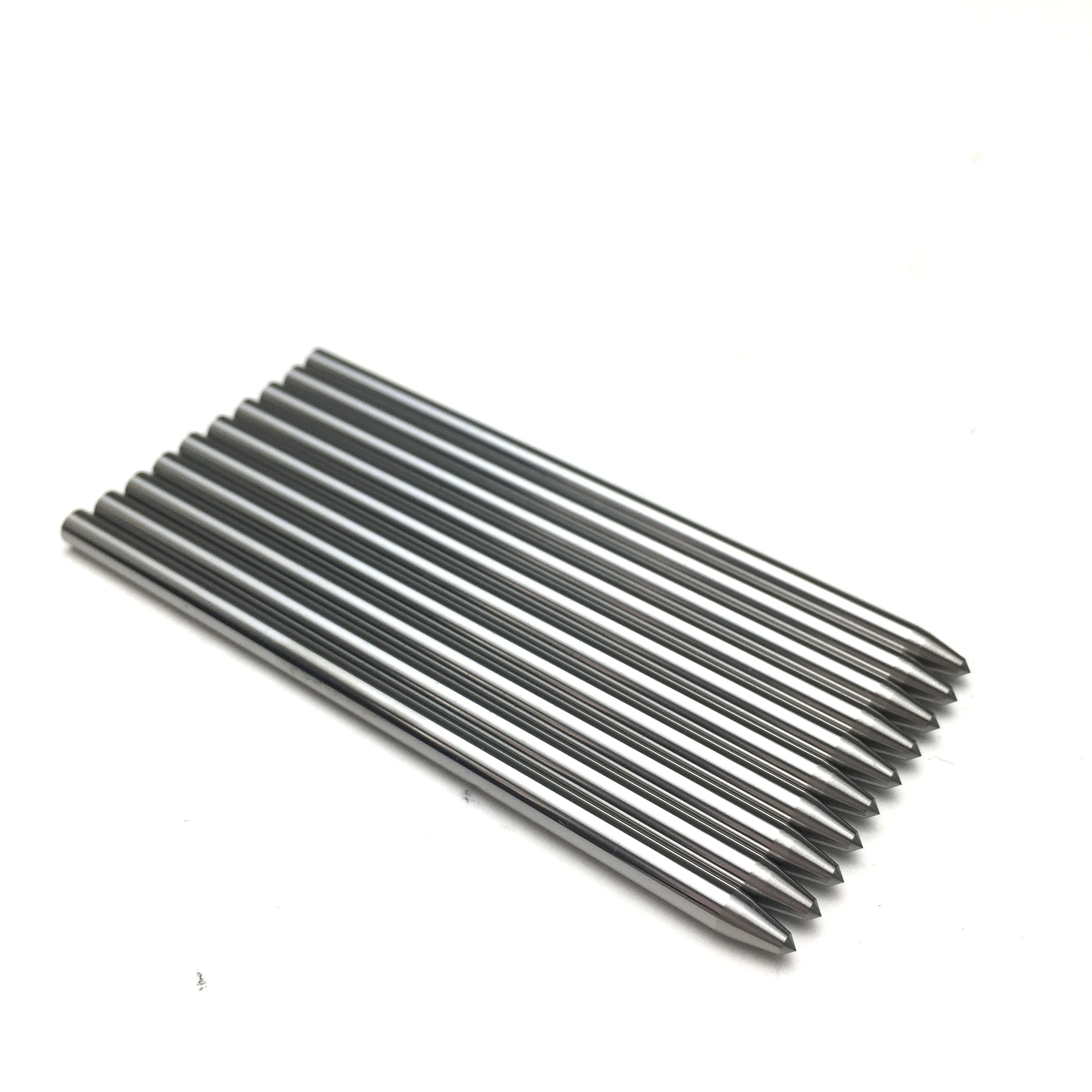 10%CO Sub Fine Grain Size Dia 3.56*75mm Ground Pointed End Round bar Tungsten Carbide Rod