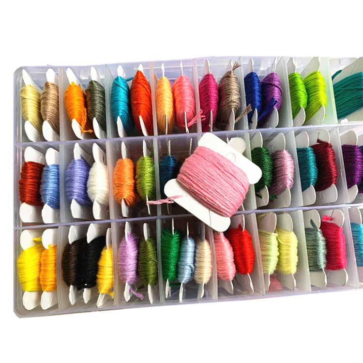 Hot Sale Recycled 100% Polyester Good Quality Hand DIY Embroidery Sewing Thread For Cross Stitch