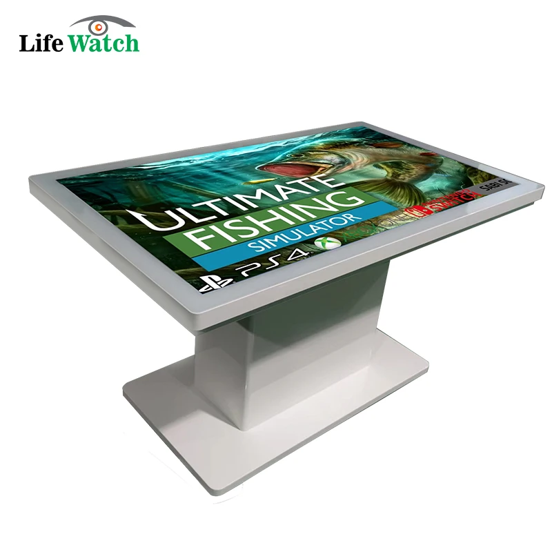 75-Inch T Shape Interactive Touch LCD Table with Android Linux Windows System for Digital Signage and Displays