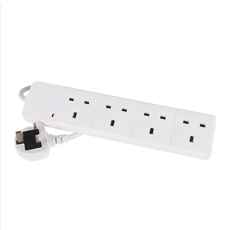 UK Wall Mounted Power Strip 3 4 5 Way Outlets With  USB Ports Electrical Extension Socket